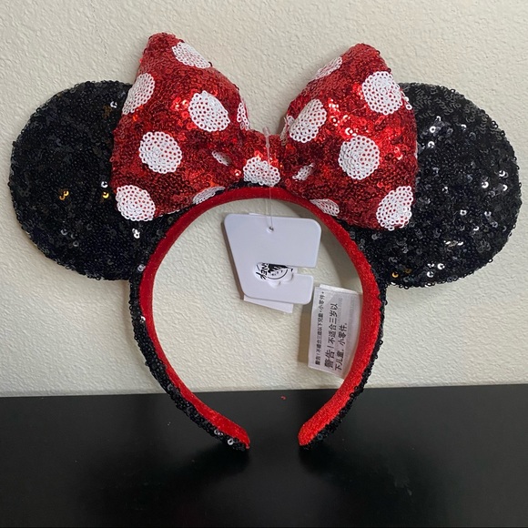 Disney Sequined Polka Dot Minnie Mouse Ears - Picture 5 of 8